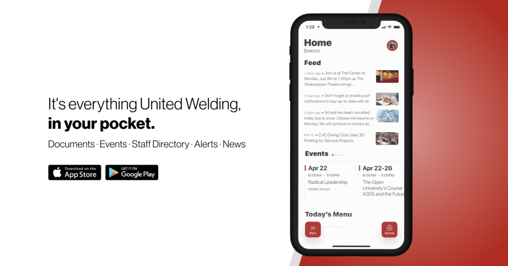 it's everything united welding, in your pocket. 